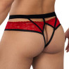 CandyMan Jockstrap Dentelle Lalita Noir et Rouge